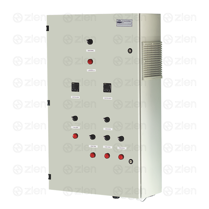 PAINEL DE COMANDO INDUSTRIAL COM CONTROLADOR DE TEMPERATURA DIGITAL MIROPROCESSADO PID - 2 ZONAS